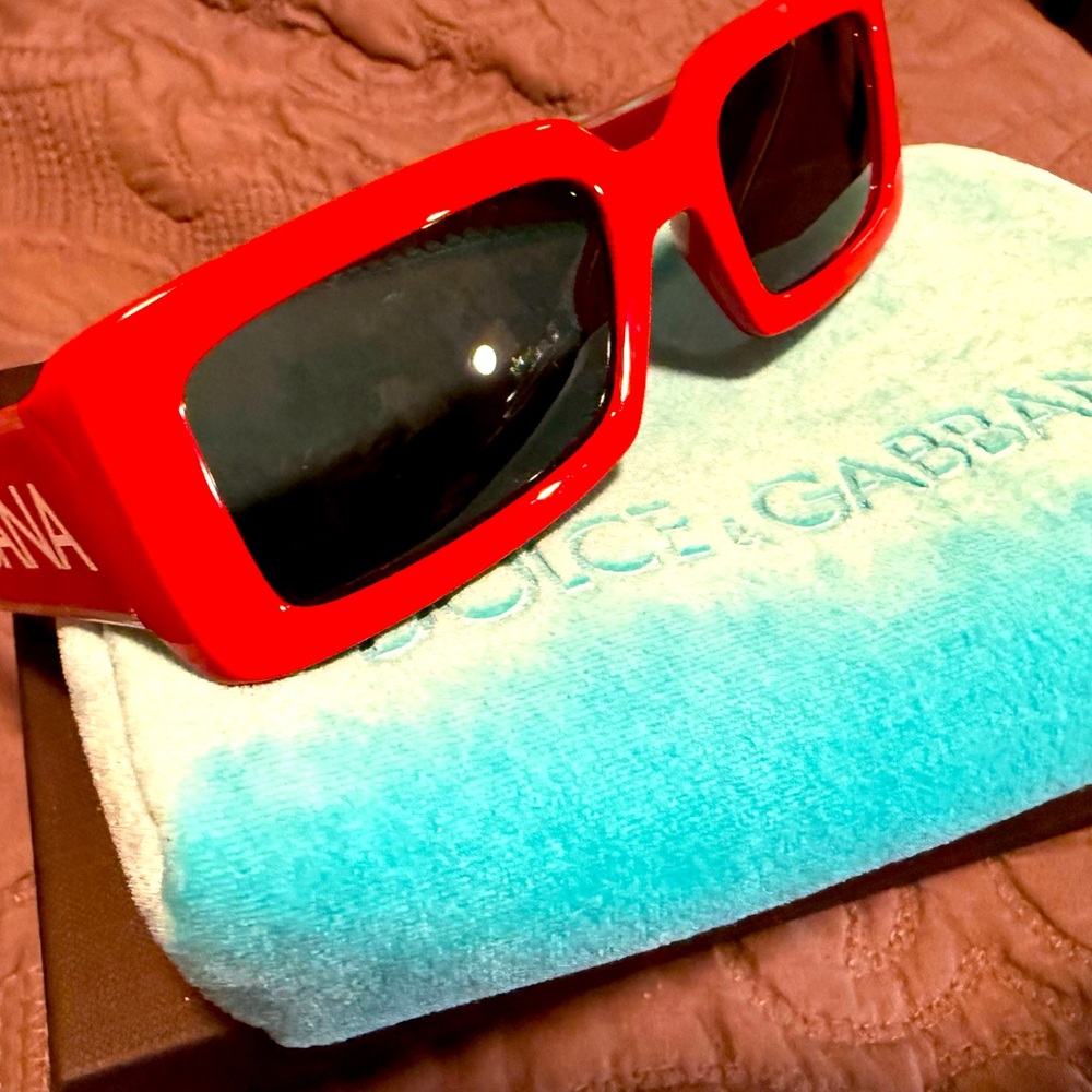 Dolce & Gabbana red sunglasses